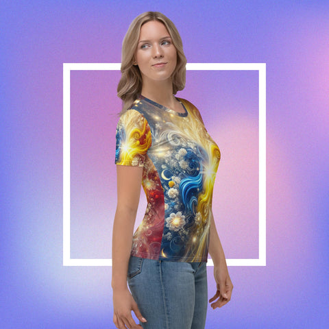 Eternal Romania Tee – Patriotic Cosmic Tricolor T-Shirt by XGuidance XS 4