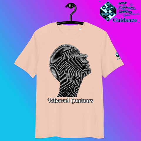 Ethereal Contours Tee – Flowing Lines of Inner Vision by XGuidance Fraiche Peche 10