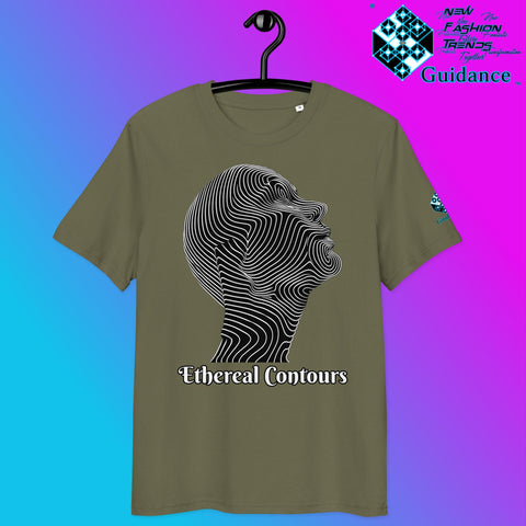 Ethereal Contours Tee – Flowing Lines of Inner Vision by XGuidance Khaki 13