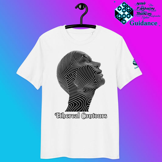 Ethereal Contours Tee – Flowing Lines of Inner Vision by XGuidance White 2