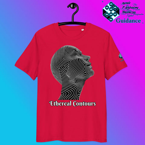 Ethereal Contours Tee – Flowing Lines of Inner Vision by XGuidance Red 3
