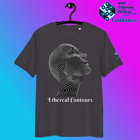 Ethereal Contours Tee – Flowing Lines of Inner Vision by XGuidance Anthracite 4