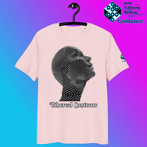 Ethereal Contours Tee – Flowing Lines of Inner Vision by XGuidance Cotton Pink 6