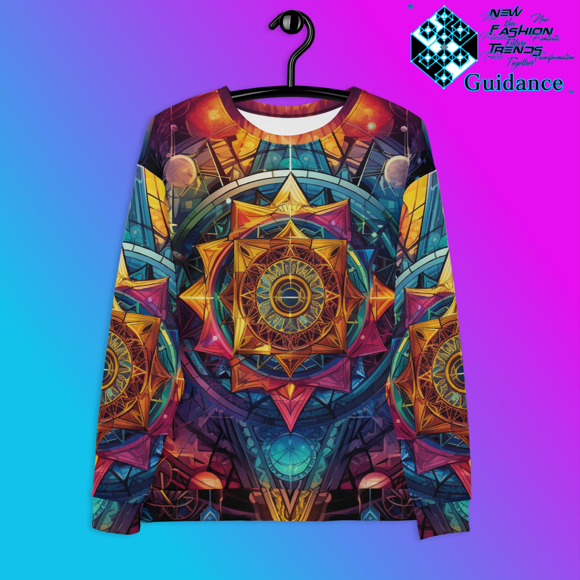 Ethereal Insight Sweatshirt – Sacred Geometry Festival Wear by XGuidance XS 1