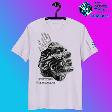 Ethereal Resonance T-Shirt – Abstract Face & Flowing Lines by XGuidance Lavender 10