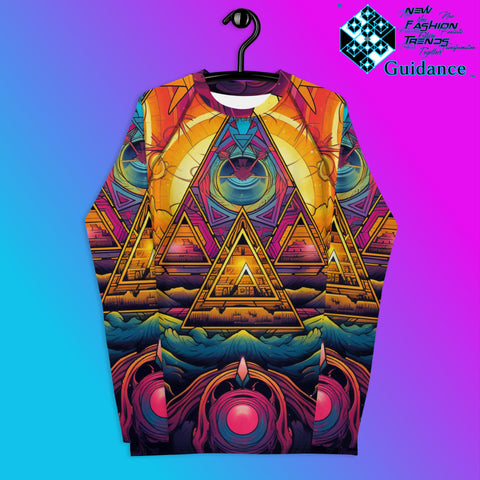 Ethereal Threads Psychedelic Long Sleeve Rash Guard by XGuidance XS 1