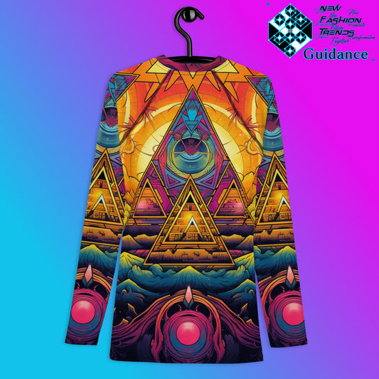 Ethereal Threads Psychedelic Long Sleeve Rash Guard by XGuidance XS 2