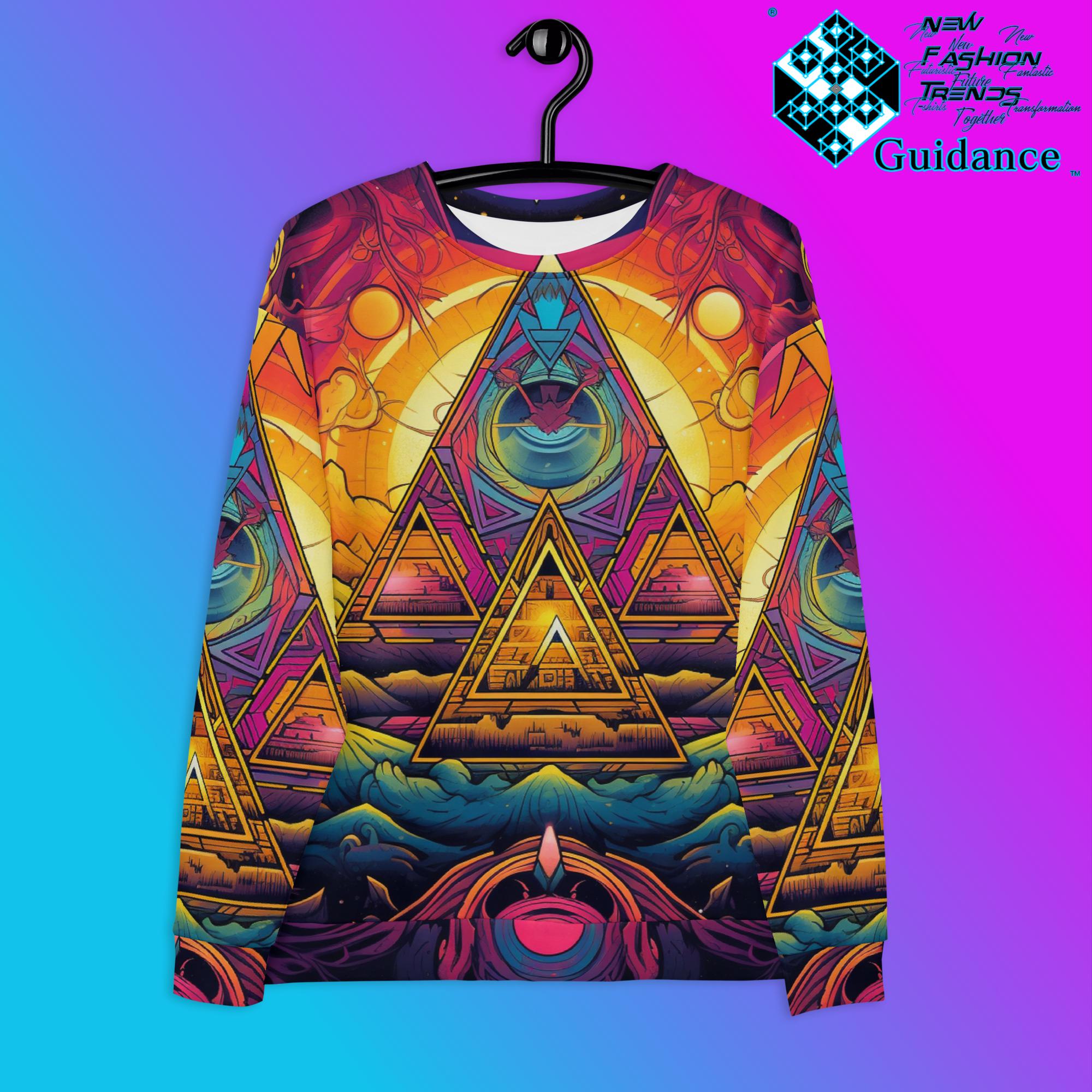 Ethereal Threads Sweatshirt – Geometric Festival Streetwear by XGuidance XS 1