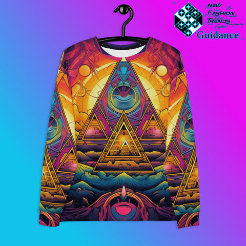 Ethereal Threads Sweatshirt – Geometric Festival Streetwear by XGuidance XS 1