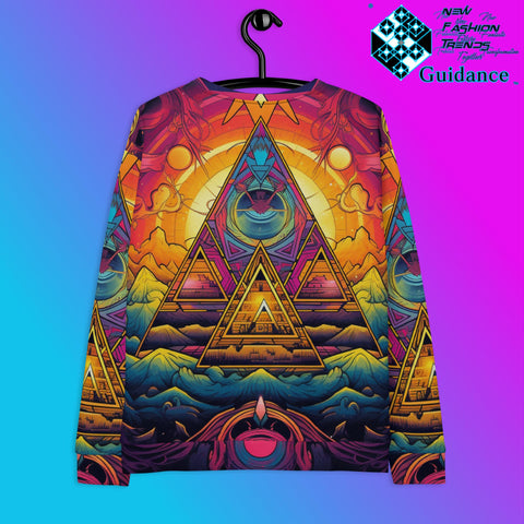 Ethereal Threads Sweatshirt – Geometric Festival Streetwear by XGuidance XS 2