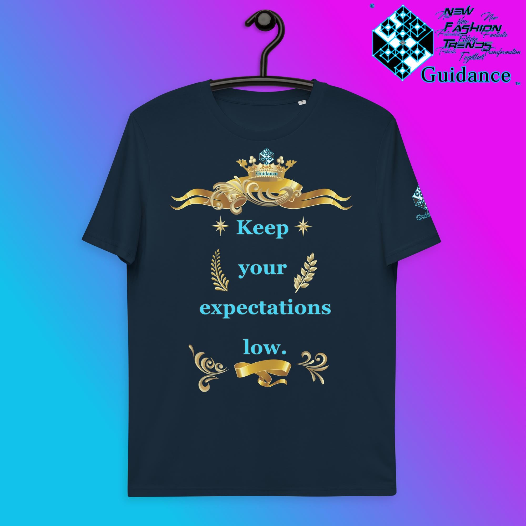 Expectations Low T-Shirt T-Shirts by XGuidance French Navy 3