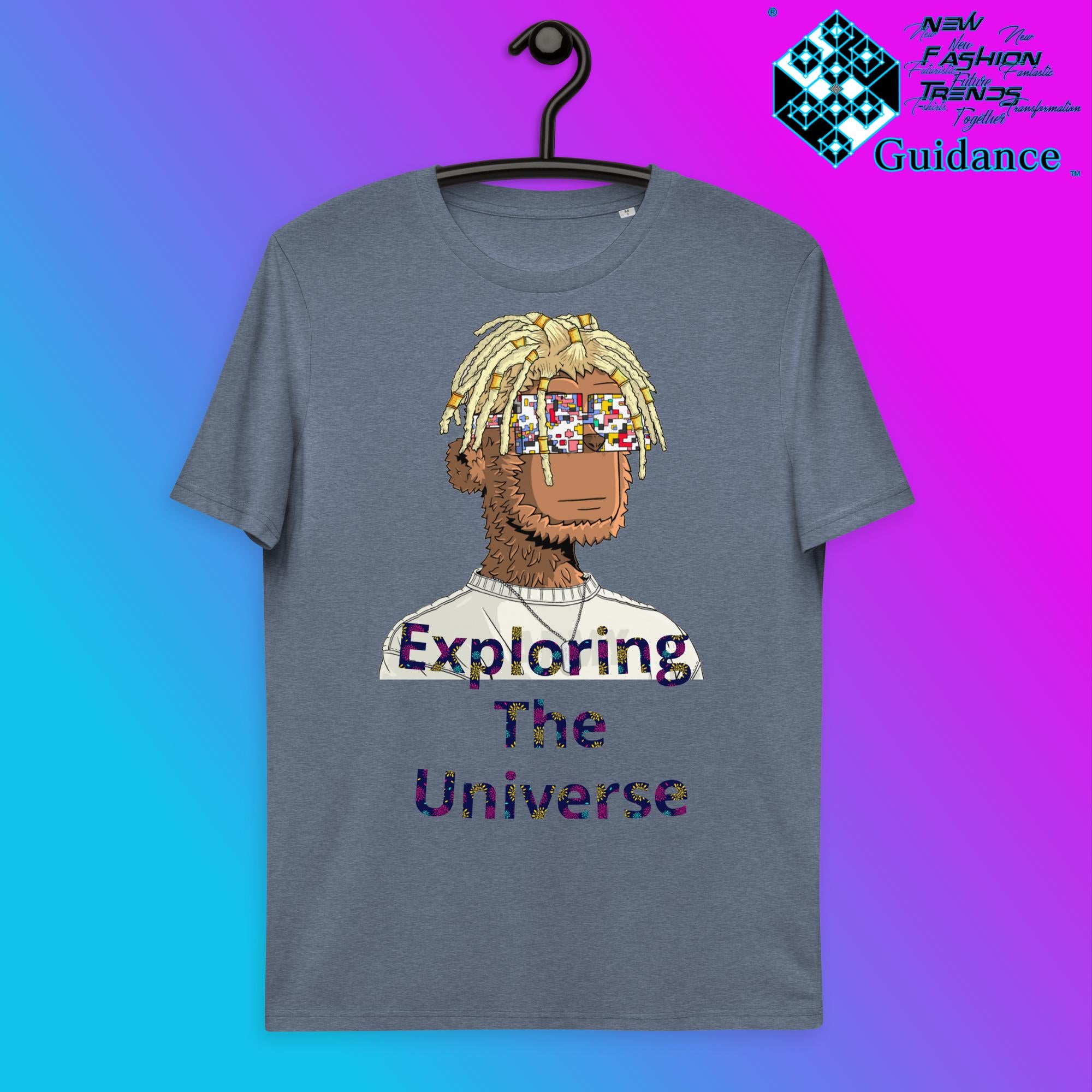 Explorer View T-Shirt T-Shirts by XGuidance Dark Heather Blue 12