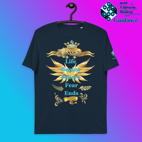 Fears Ends T-Shirt T-Shirts by XGuidance French Navy 3