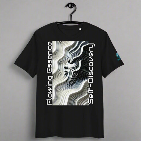 Flowing Essence T-Shirt – Abstract Face & Self-Discovery by XGuidance Black 1