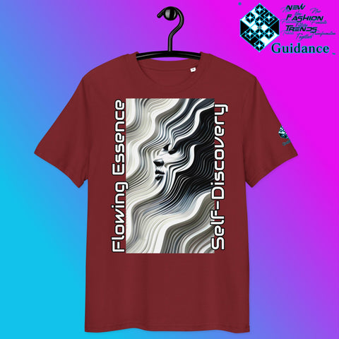 Flowing Essence T-Shirt – Abstract Face & Self-Discovery by XGuidance Burgundy 5