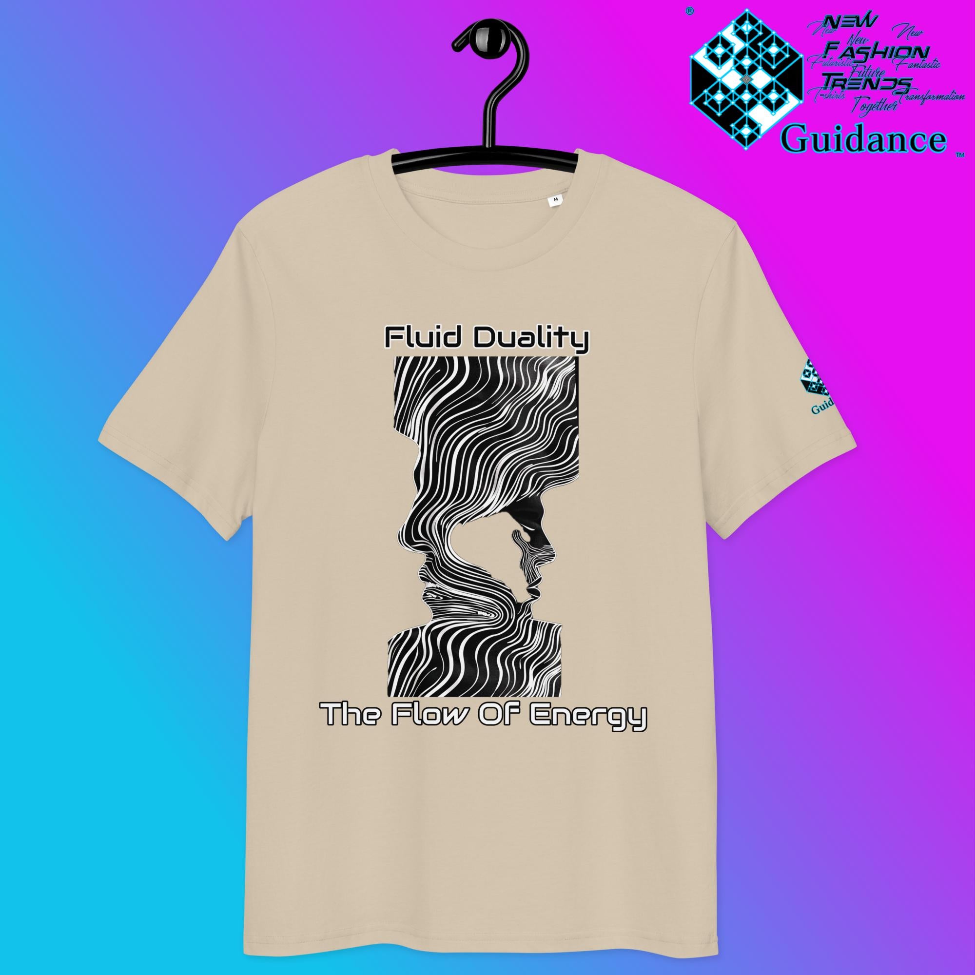Fluid Duality T-Shirt with Energy Flow by XGuidance Desert Dust 10