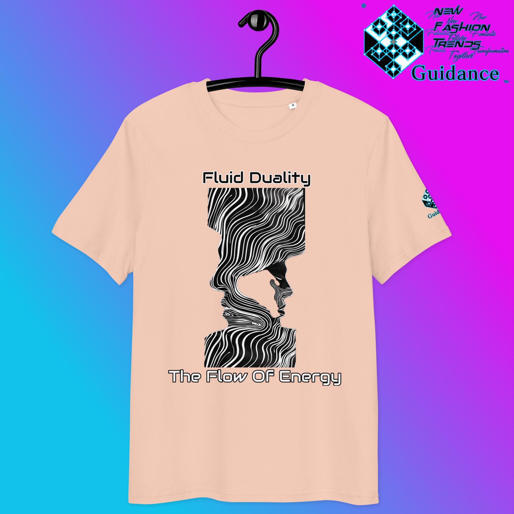 Fluid Duality T-Shirt with Energy Flow by XGuidance Fraiche Peche 11