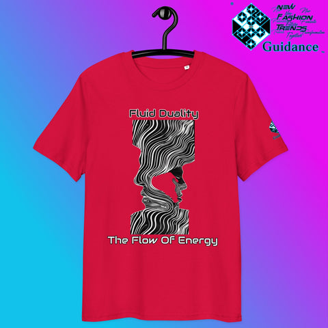 Fluid Duality T-Shirt with Energy Flow by XGuidance Red 16