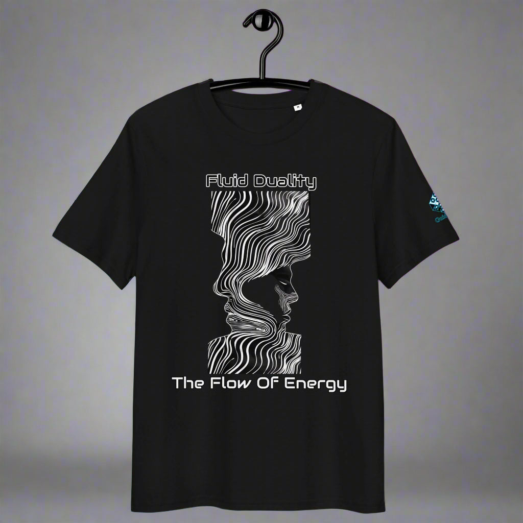 Fluid Duality T-Shirt with Energy Flow by XGuidance Black 1