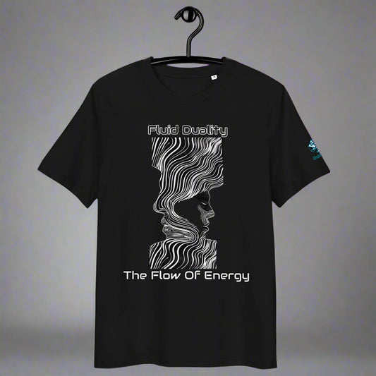 Fluid Duality T-Shirt with Energy Flow by XGuidance Black 1