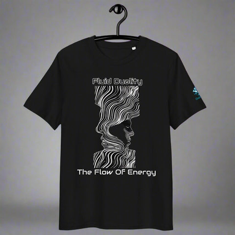 Fluid Duality T-Shirt with Energy Flow by XGuidance Black 1