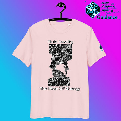 Fluid Duality T-Shirt with Energy Flow by XGuidance Cotton Pink 7