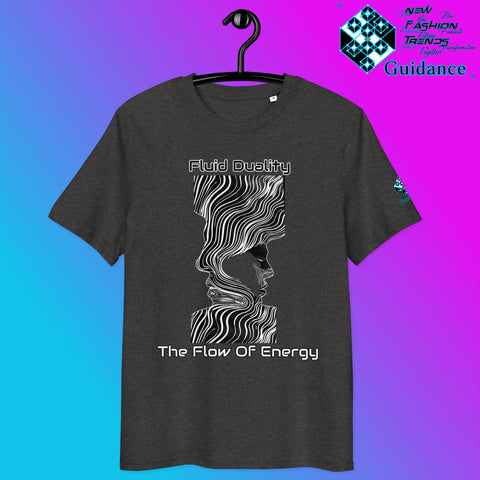 Fluid Duality T-Shirt with Energy Flow by XGuidance Dark Heather Grey 9
