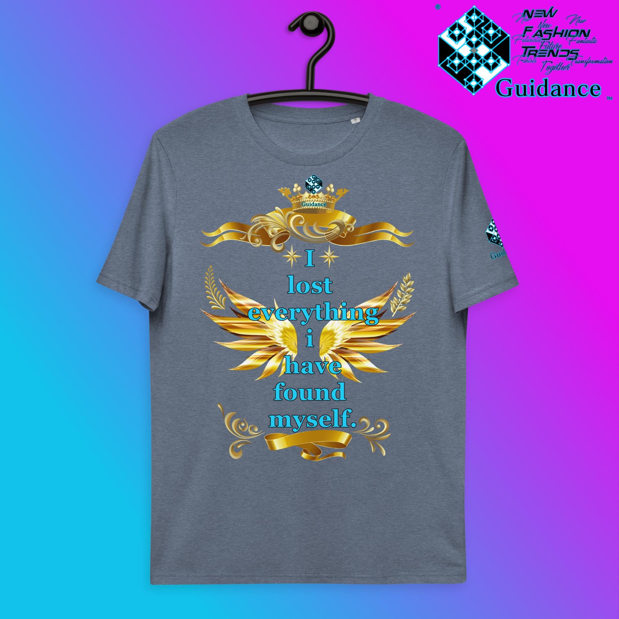 Found Myself T-Shirt T-Shirts by XGuidance Dark Heather Blue 7