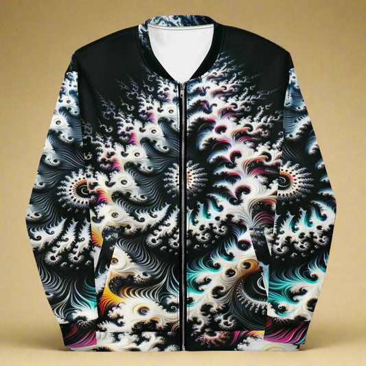 Fractal Elegance Jacket with Geometric Fractal Patterns by XGuidance XS 1