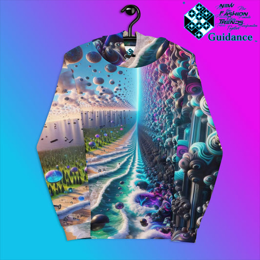 Fractal Fusion Hoodie with Duality Matrix Design by XGuidance 2XS 1