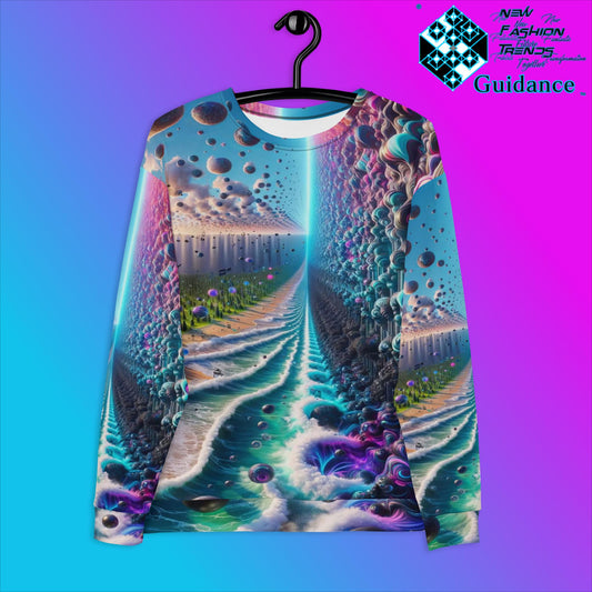 Fractal Fusion Sweatshirt with Duality Matrix Design by XGuidance XS 1