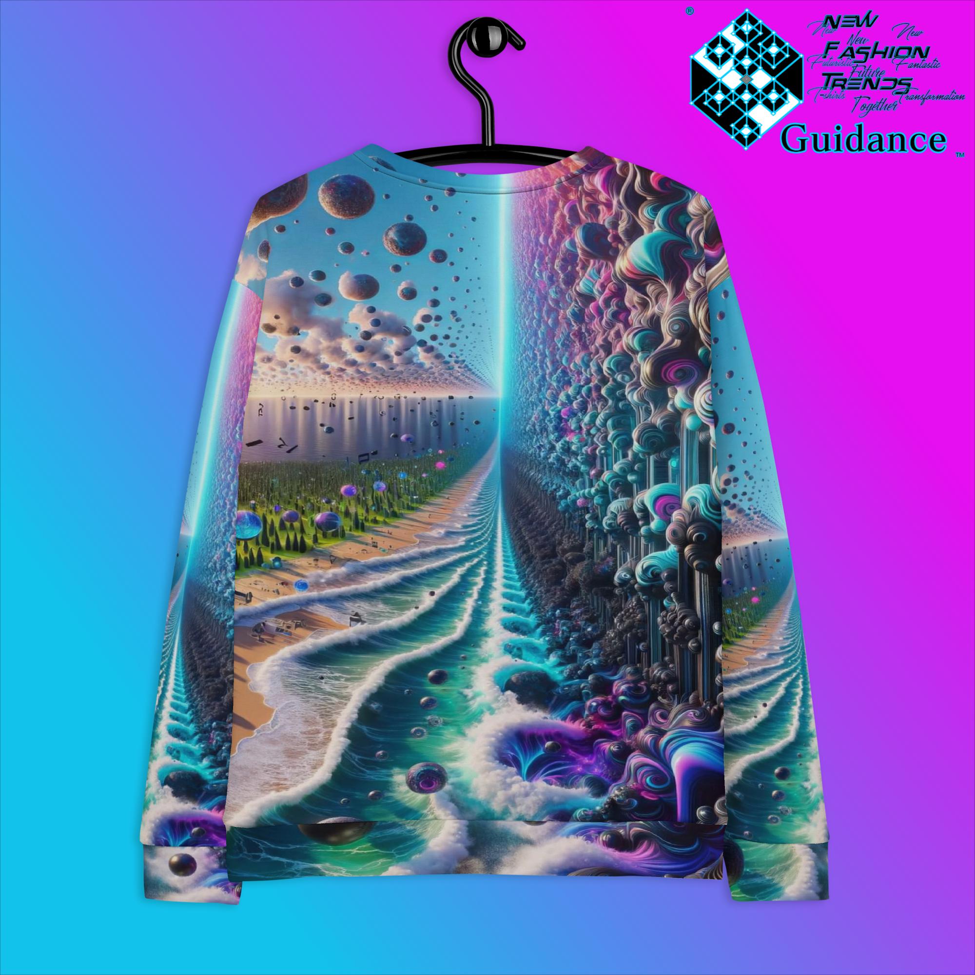 Fractal Fusion Sweatshirt with Duality Matrix Design by XGuidance XS 2