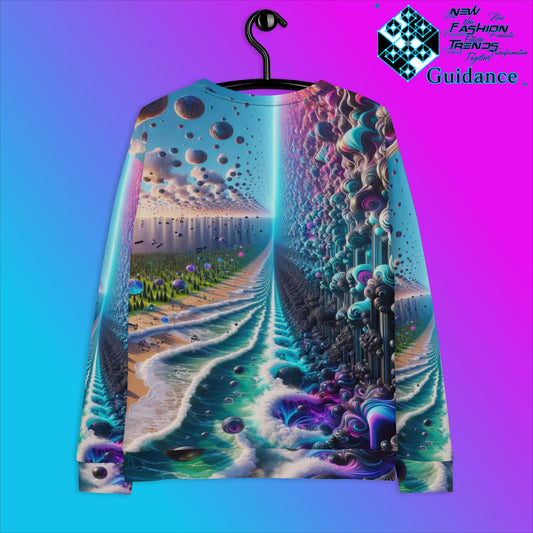 Fractal Fusion Sweatshirt with Duality Matrix Design by XGuidance XS 2