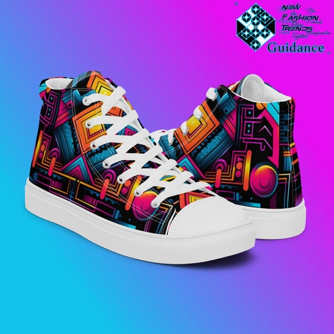 Galactic Convergence – Futuristic Neon Sneakers Sneakers by XGuidance Black 7