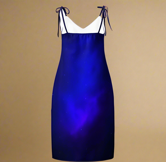 Galactic Goddess Festival Dress – Cosmic Blue Glow Dresses by XGuidance XS 2