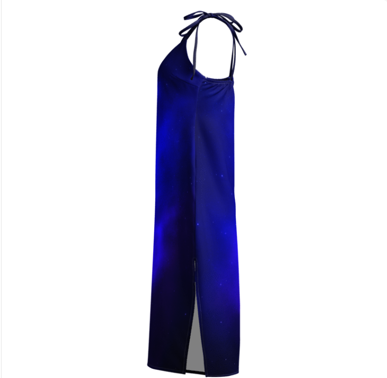 Galactic Goddess Festival Dress – Cosmic Blue Glow Dresses by XGuidance XS 4