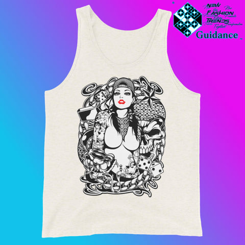 Gang's style - Tank Tops Tank Tops by XGuidance Oatmeal Triblend 7