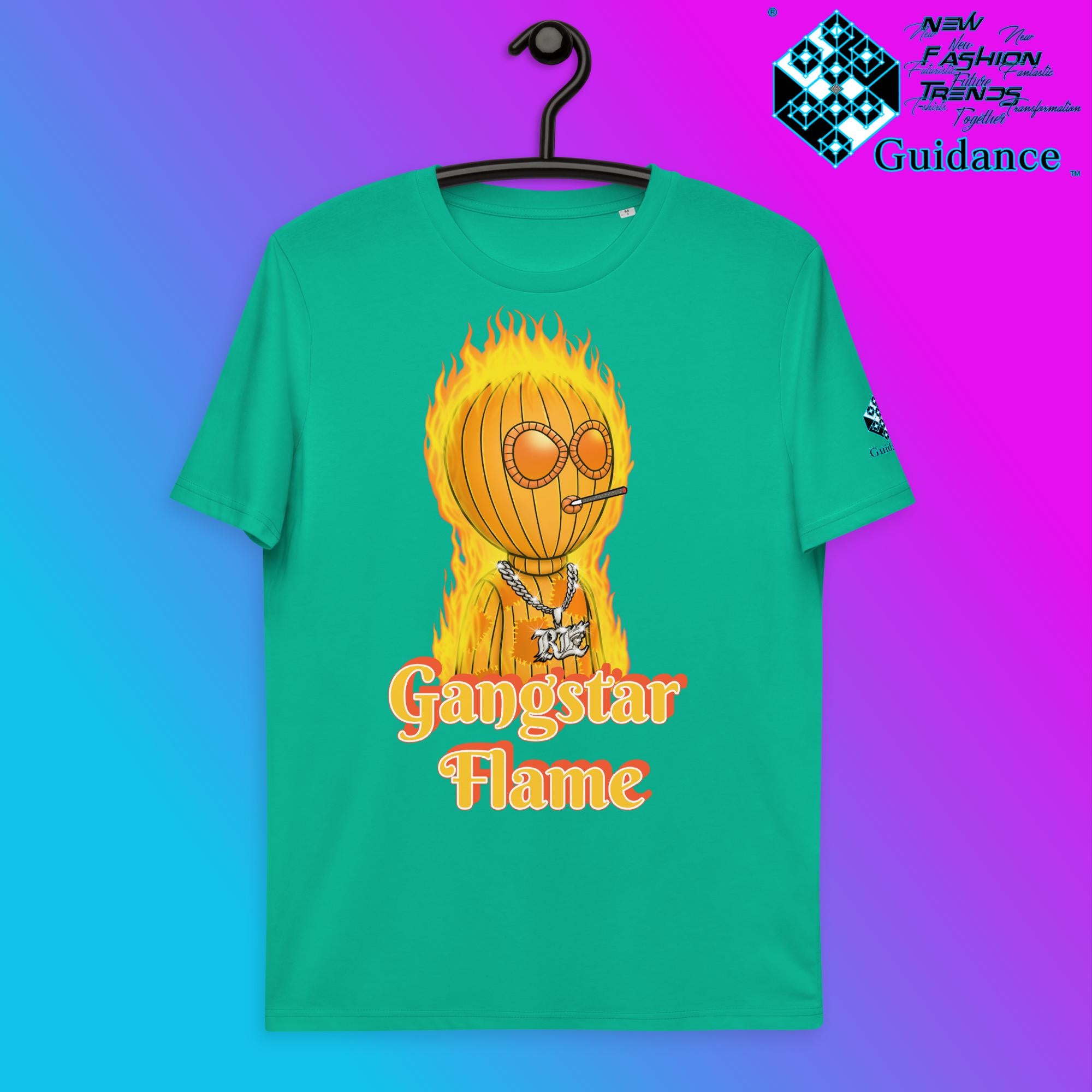 Gangstar Flame T-Shirt T-Shirts by XGuidance Go Green 13