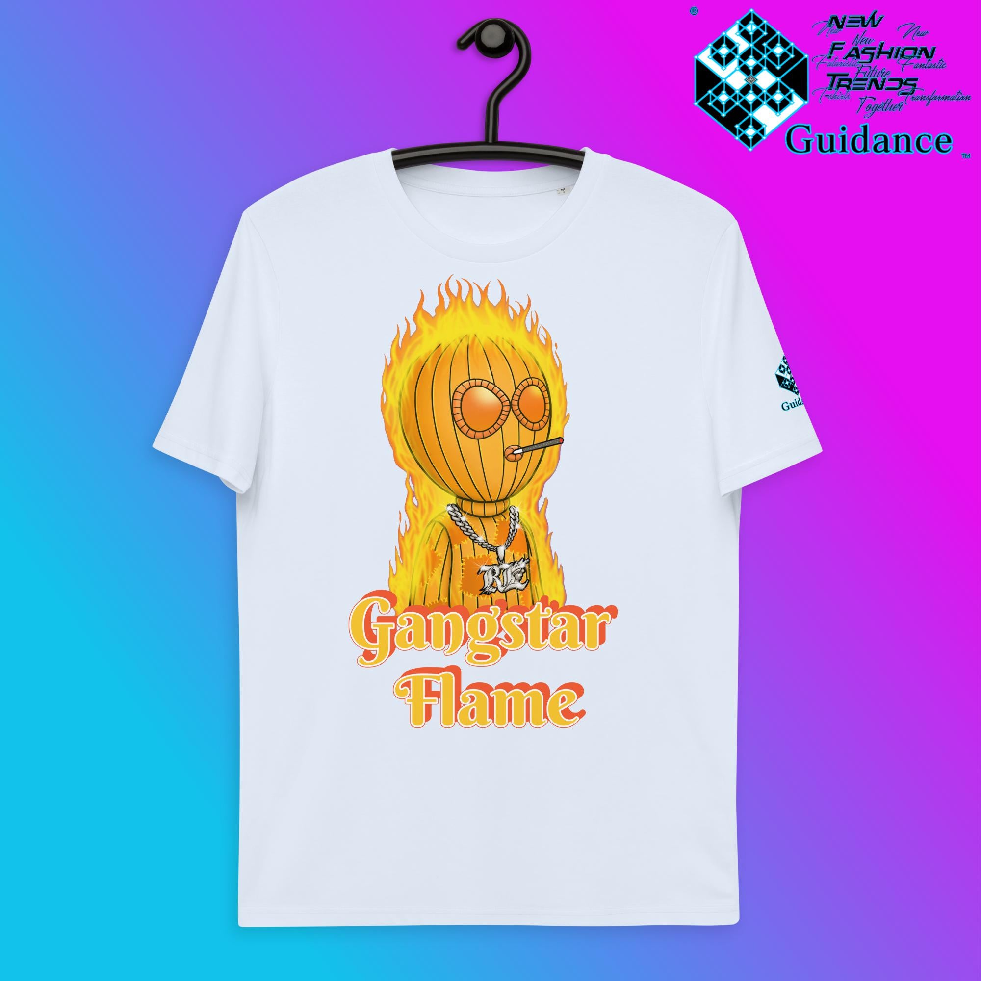 Gangstar Flame T-Shirt T-Shirts by XGuidance Serene Blue 14