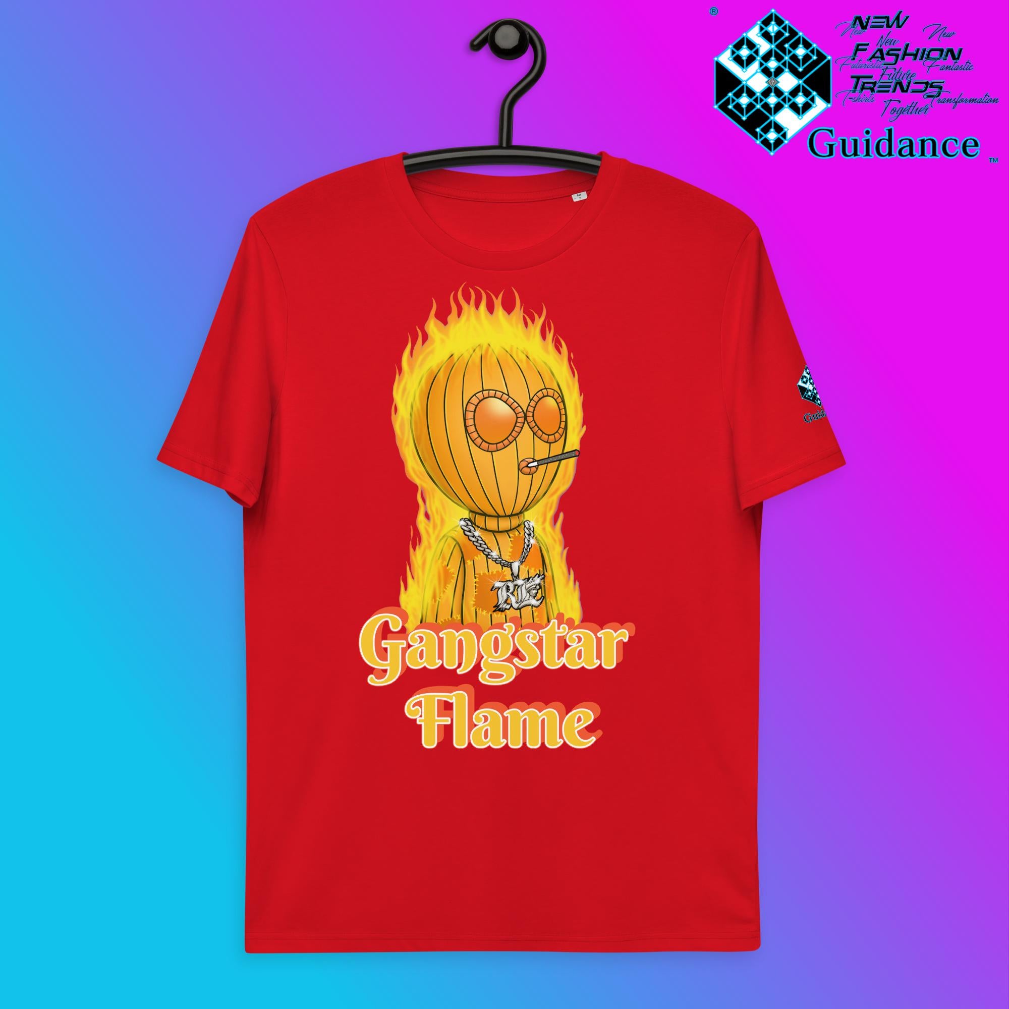 Gangstar Flame T-Shirt T-Shirts by XGuidance Red 4