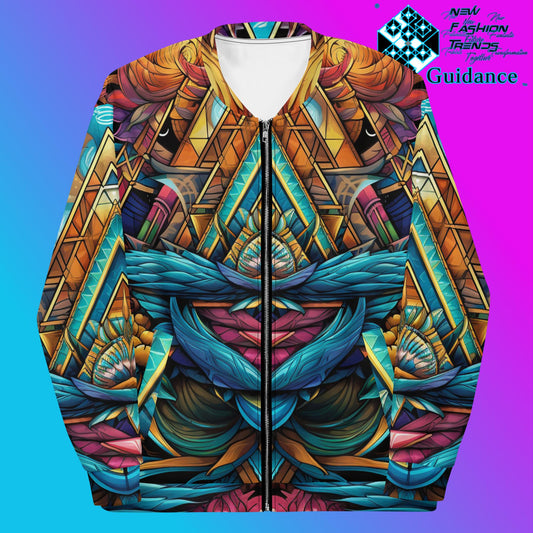 Geometric Angels Bomber Jacket Vintage Festival by XGuidance XS 1
