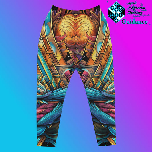Geometric Angels Jogger Pants – Celestial Psychedelic Festival Wear by XGuidance XS 1