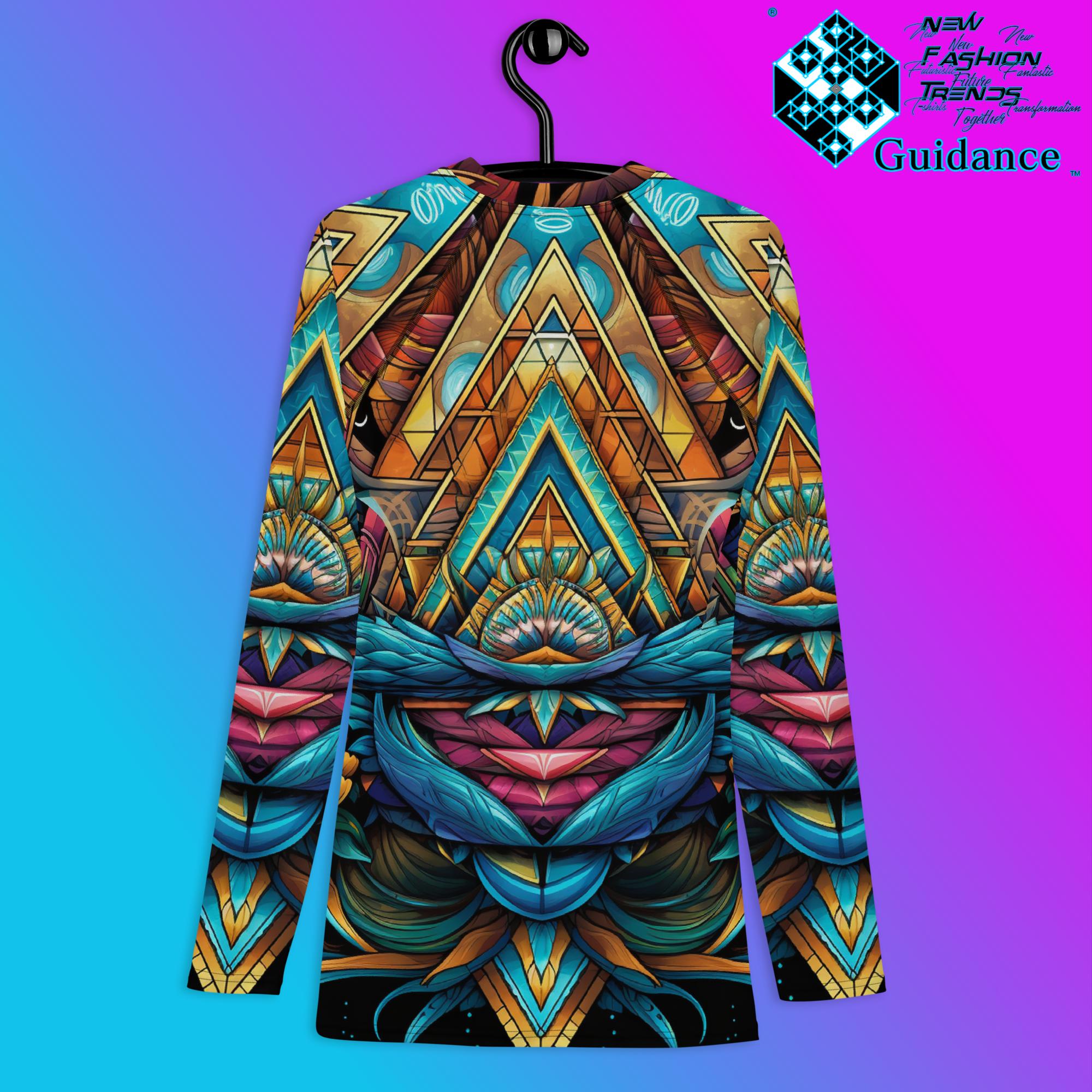 Geometric Angels Long Sleeve Rash Guard by XGuidance XS 2