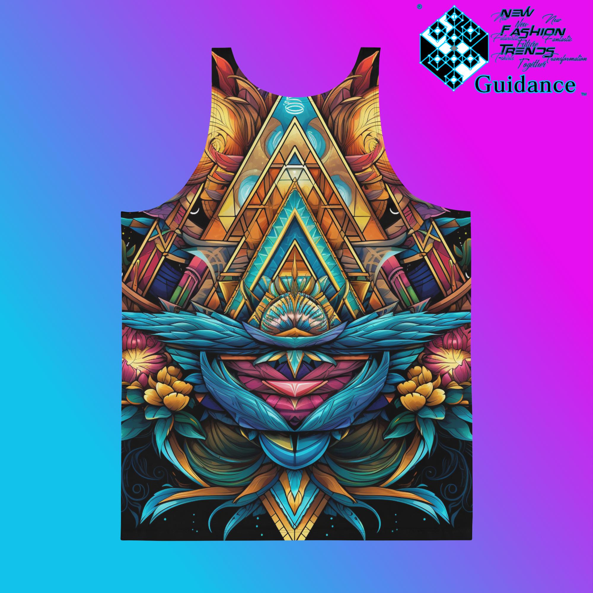 Geometric Angels Tank Top – Celestial Festival Streetwear by XGuidance XS 2