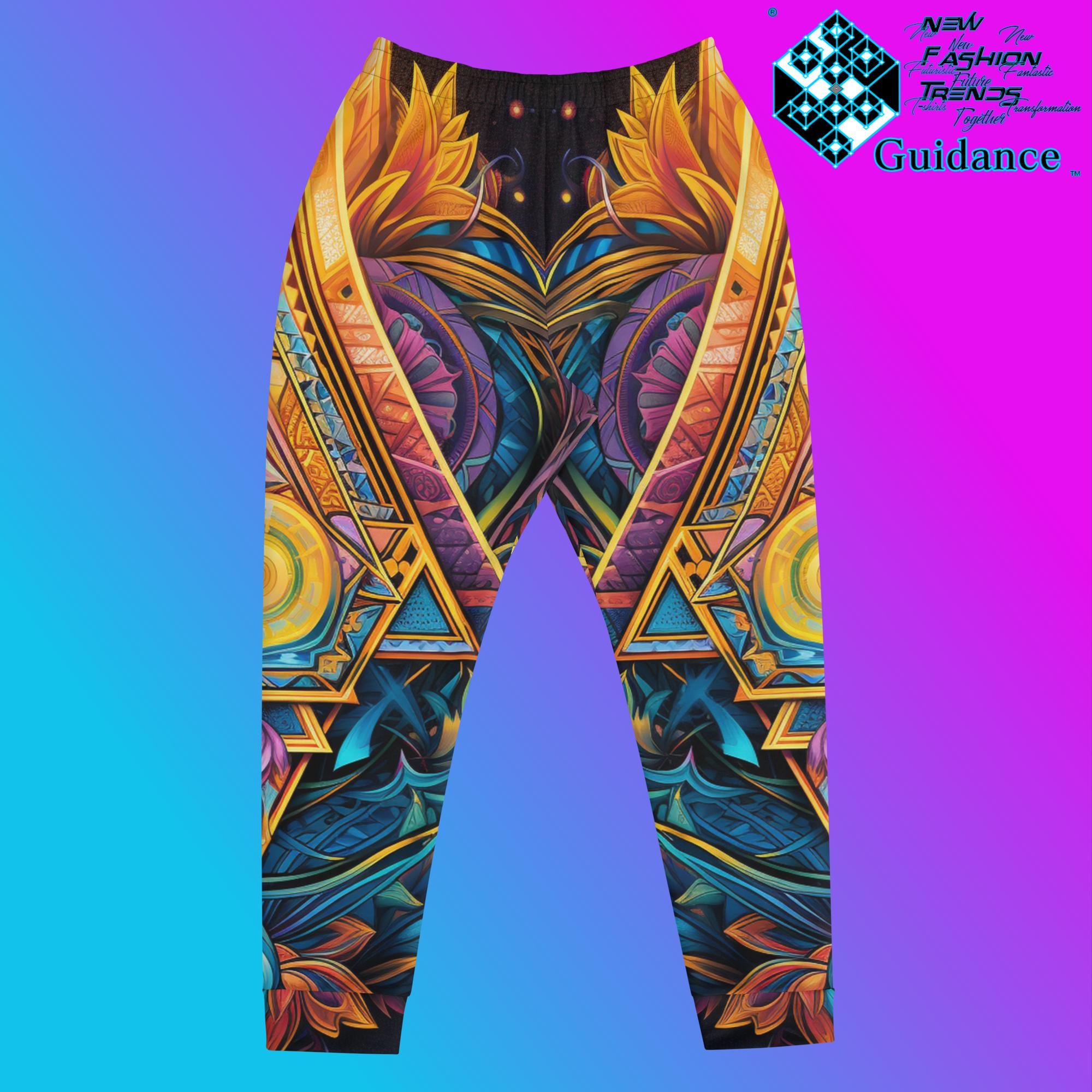 Geometric Chronicles Jogger Pants – Modern Chic Festival Wear by XGuidance XS 1