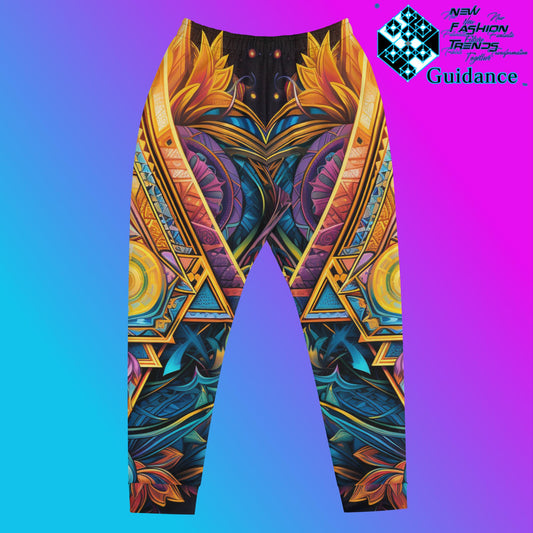 Geometric Chronicles Jogger Pants – Modern Chic Festival Wear by XGuidance XS 1