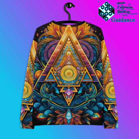 Geometric Chronicles Sweatshirt – Artistic Festival Geometry by XGuidance XS 2