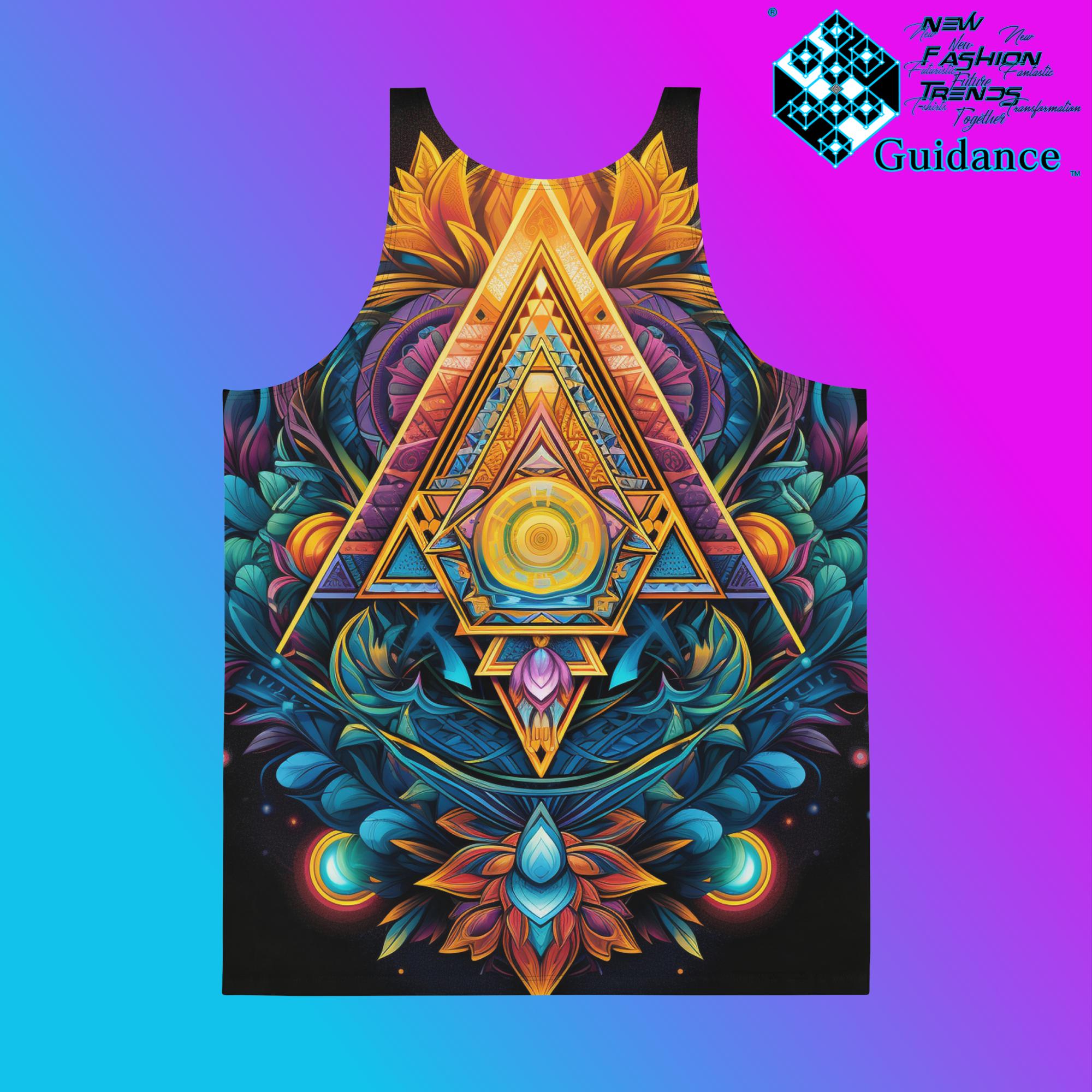 Geometric Chronicles Tank Top – Modern Festival Streetwear by XGuidance XS 2