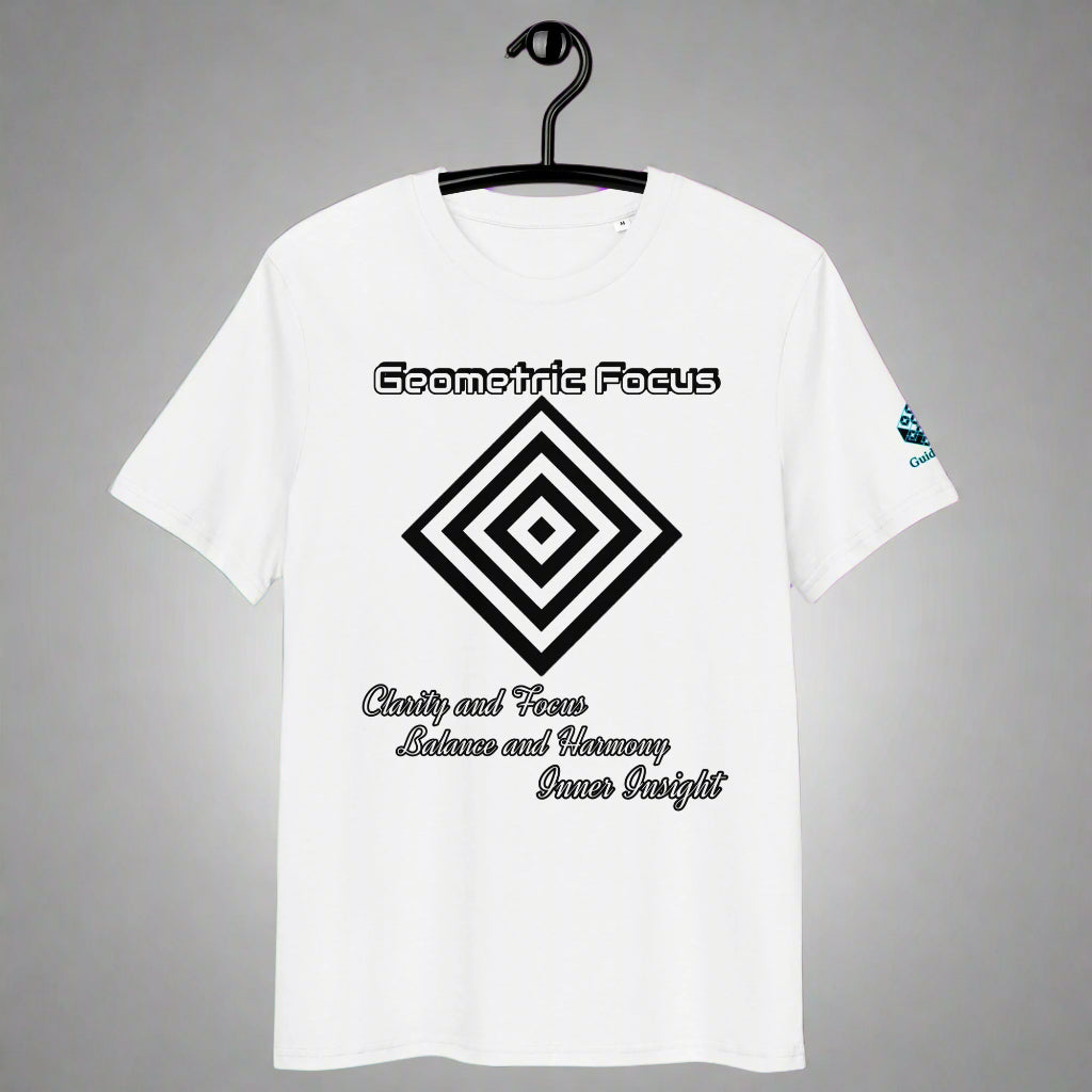 Geometric Focus Tee – Symmetry, Clarity, and Inner Vision by XGuidance White 1