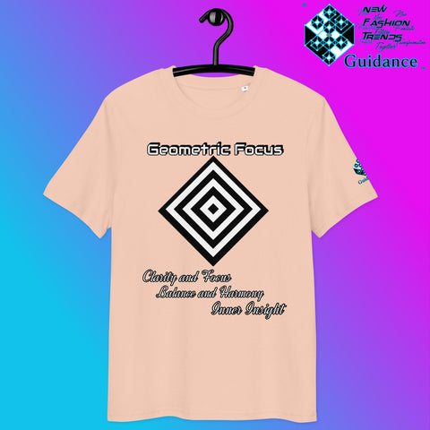 Geometric Focus Tee – Symmetry, Clarity, and Inner Vision by XGuidance Fraiche Peche 10